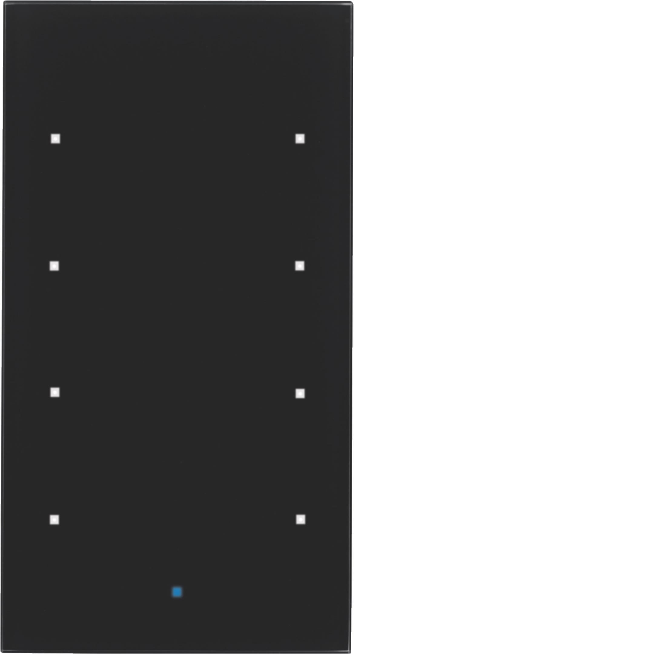 HAGER BOCCHIOTTI - Sensore touch quadruplo comfort?con accopp. bus KNX?Berker TS Sensor vetro nero