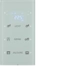 HAGER BOCCHIOTTI - Sensore touch triplo con Termostato KNX - Serie R.3 vetro Bianco pol.