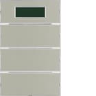 HAGER BOCCHIOTTI - Sensore a tasti triplo con regolat. di temperatura KNX - Serie K.5 acciaio inox