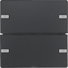 HAGER BOCCHIOTTI - Sensore a tasti doppio KNX - Serie Q.1/Q.3 antracite