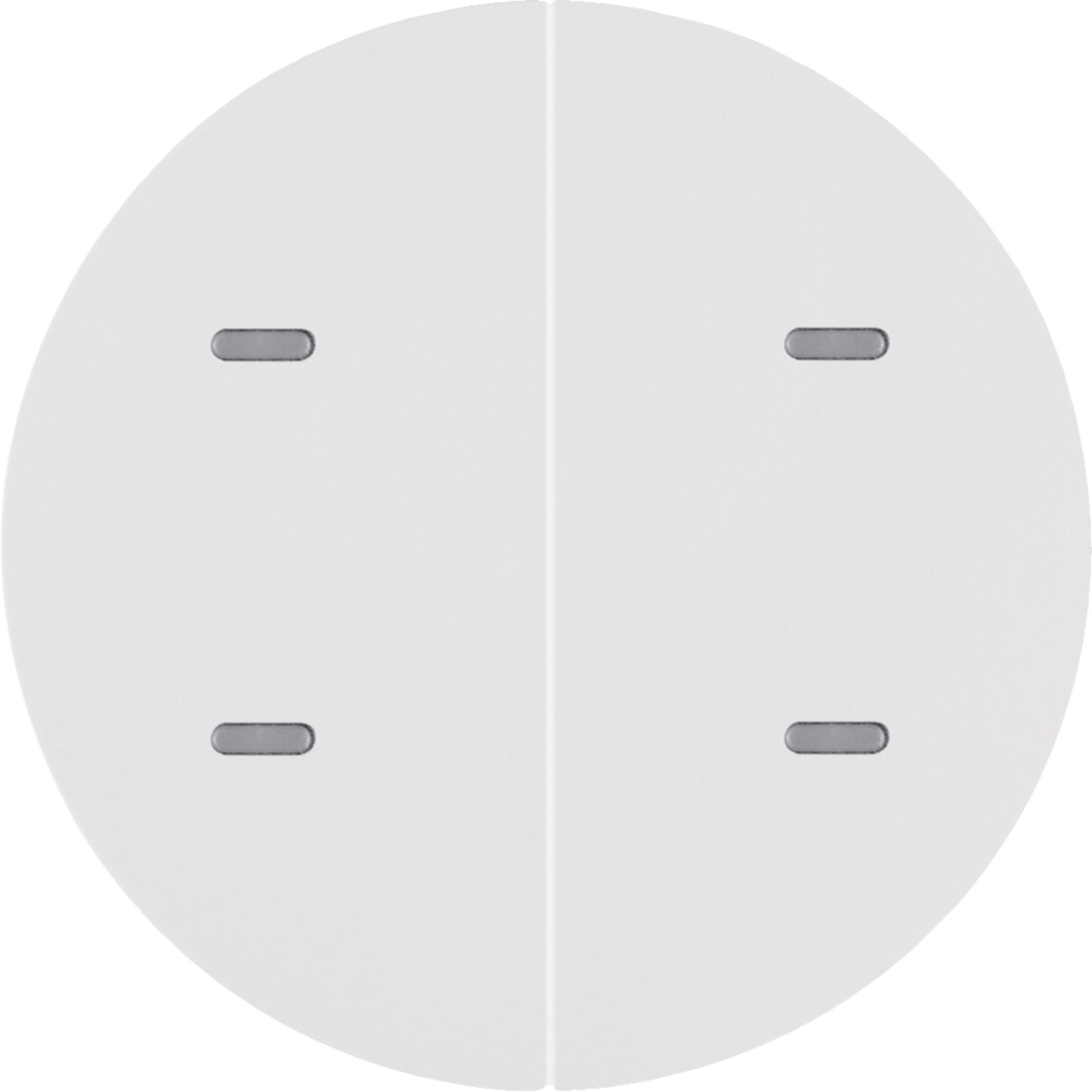 HAGER BOCCHIOTTI - Sensore a tasti doppio KNX - Berker R.1/R.3 bianco polare lucido