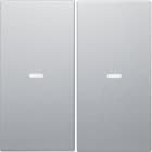 HAGER BOCCHIOTTI - Copertura x modulo sensore a tasti doppio KNX - Serie S.1/B.3/B.7 alu opac vern.
