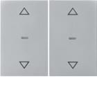 HAGER BOCCHIOTTI - Copertura doppia con simbolo frecce x modulo sensore a tasti singolo, K.x allum.