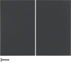 HAGER BOCCHIOTTI - Modulo pulsante doppio Berker K.1 antracite opaco, verniciato