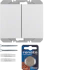 HAGER BOCCHIOTTI - Radiotrasmettitore KNX da muro doppio piatto quicklink K.1 bianco polare lucido