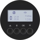 HAGER BOCCHIOTTI - Orologio radio KNX x venez. quicklink R.1/R.3/Serie 1930/R.classic nero lucido