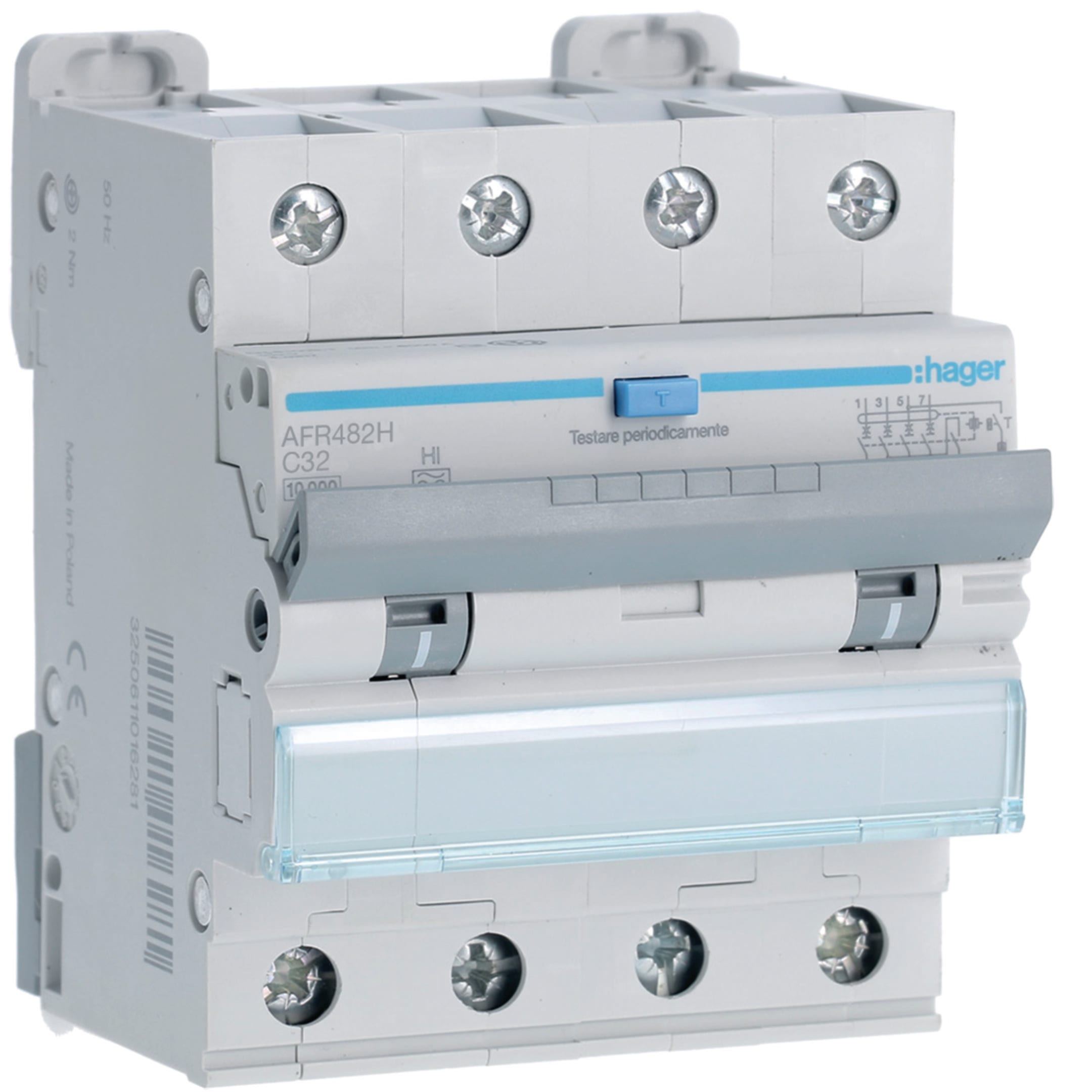 HAGER BOCCHIOTTI - Interruttore magnetotermico differenziale 10000A 4P curva C 32A A-HI 300mA 4M