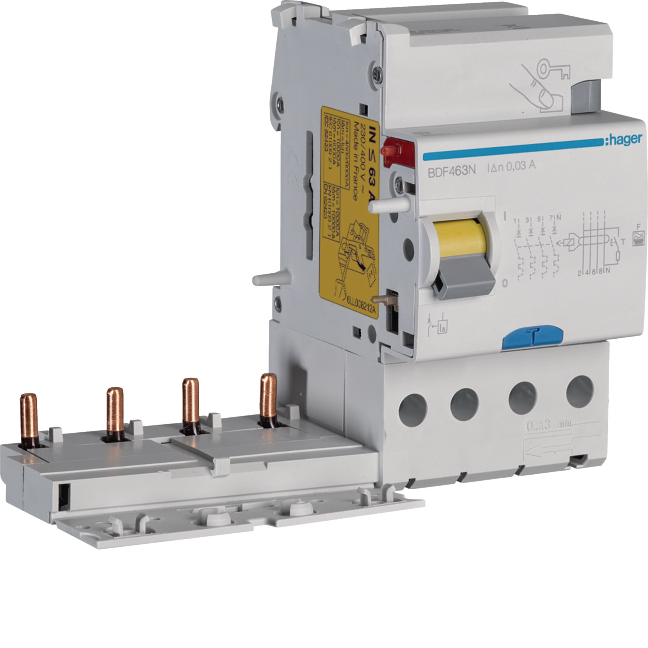 HAGER BOCCHIOTTI - Blocco differenziale 4P ?63A tipo F 30mA 3M