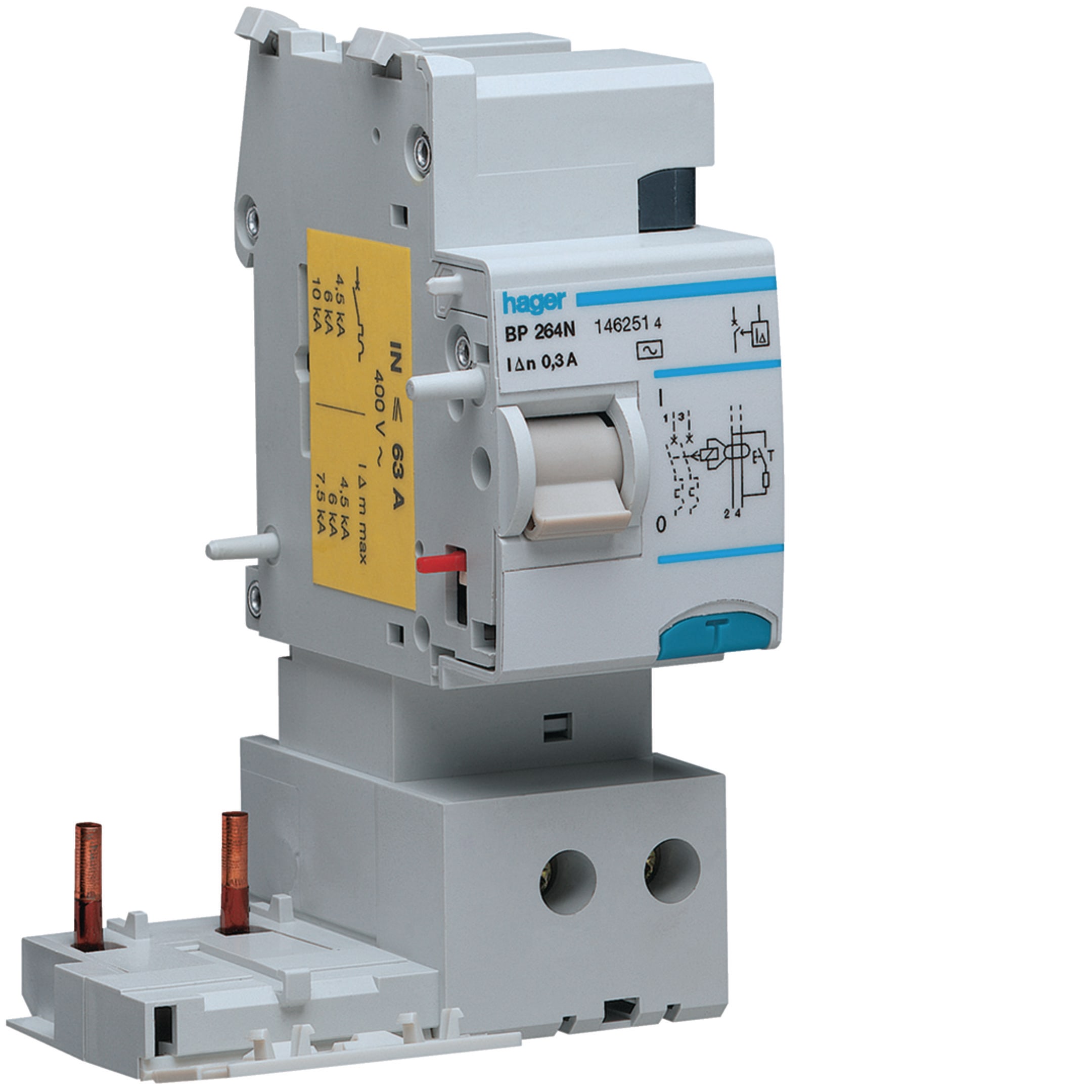 HAGER BOCCHIOTTI - Blocco differenziale 2P ?63A tipo AC selettivo 300mA 2M