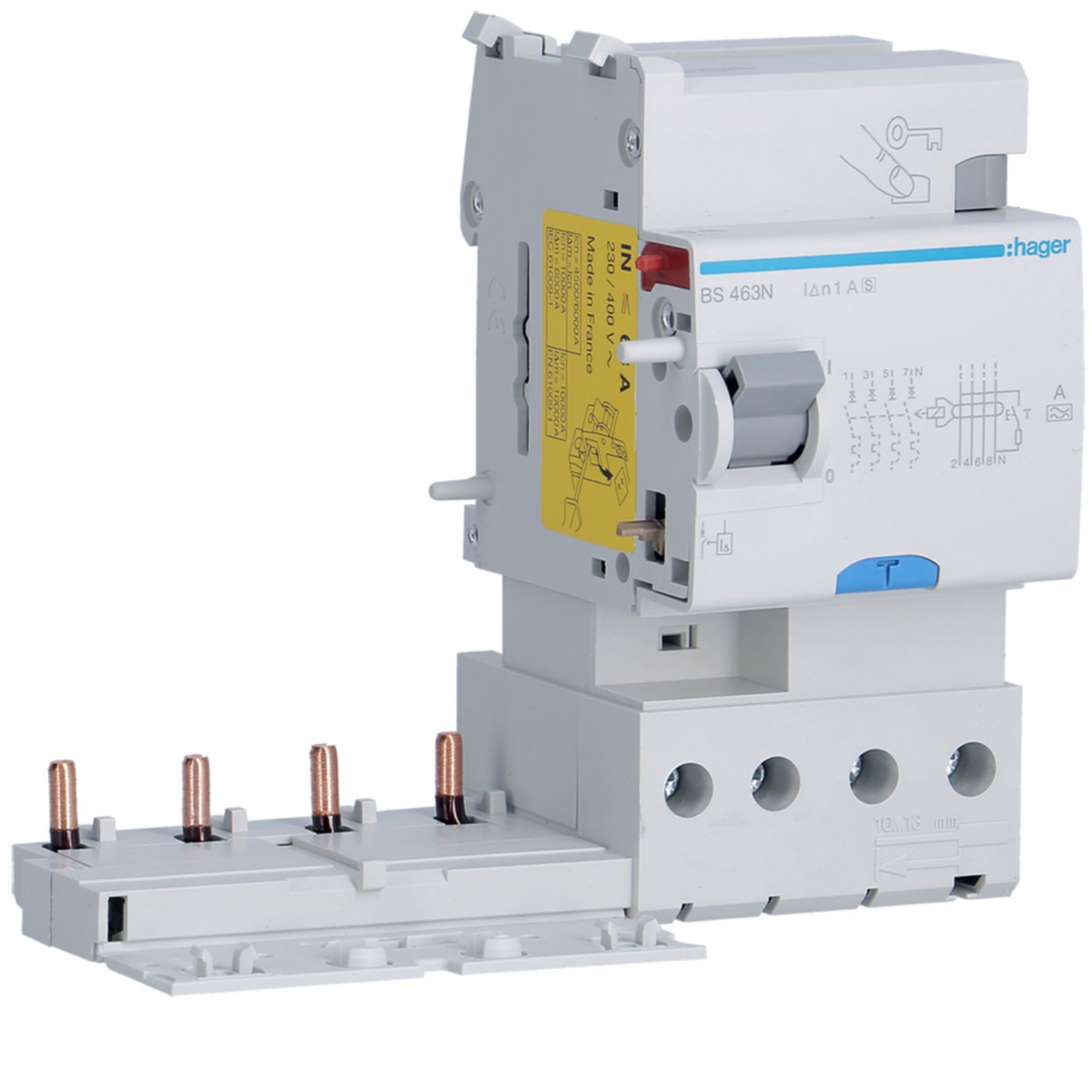 HAGER BOCCHIOTTI - Blocco differenziale 4P ?63A tipo A selettivo 1000mA 3M