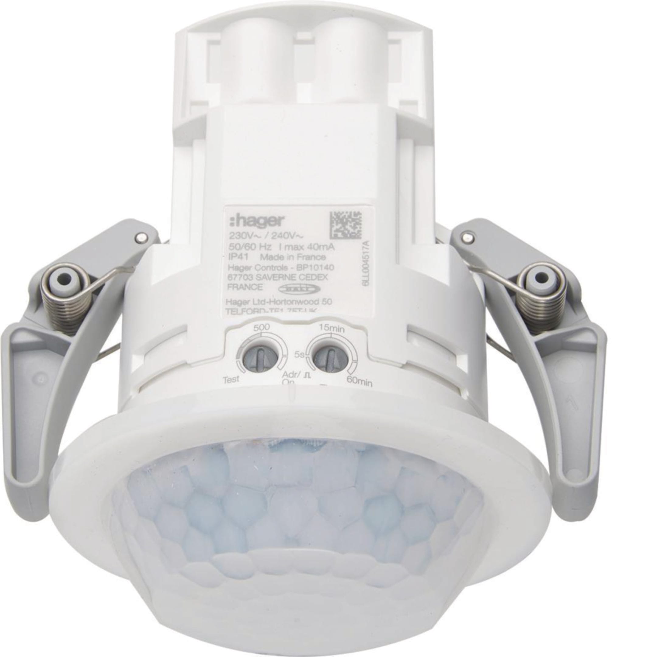 HAGER BOCCHIOTTI - Rilevatore di presenza e movimento 360° DALI2 a incasso rilevazione Ø20m