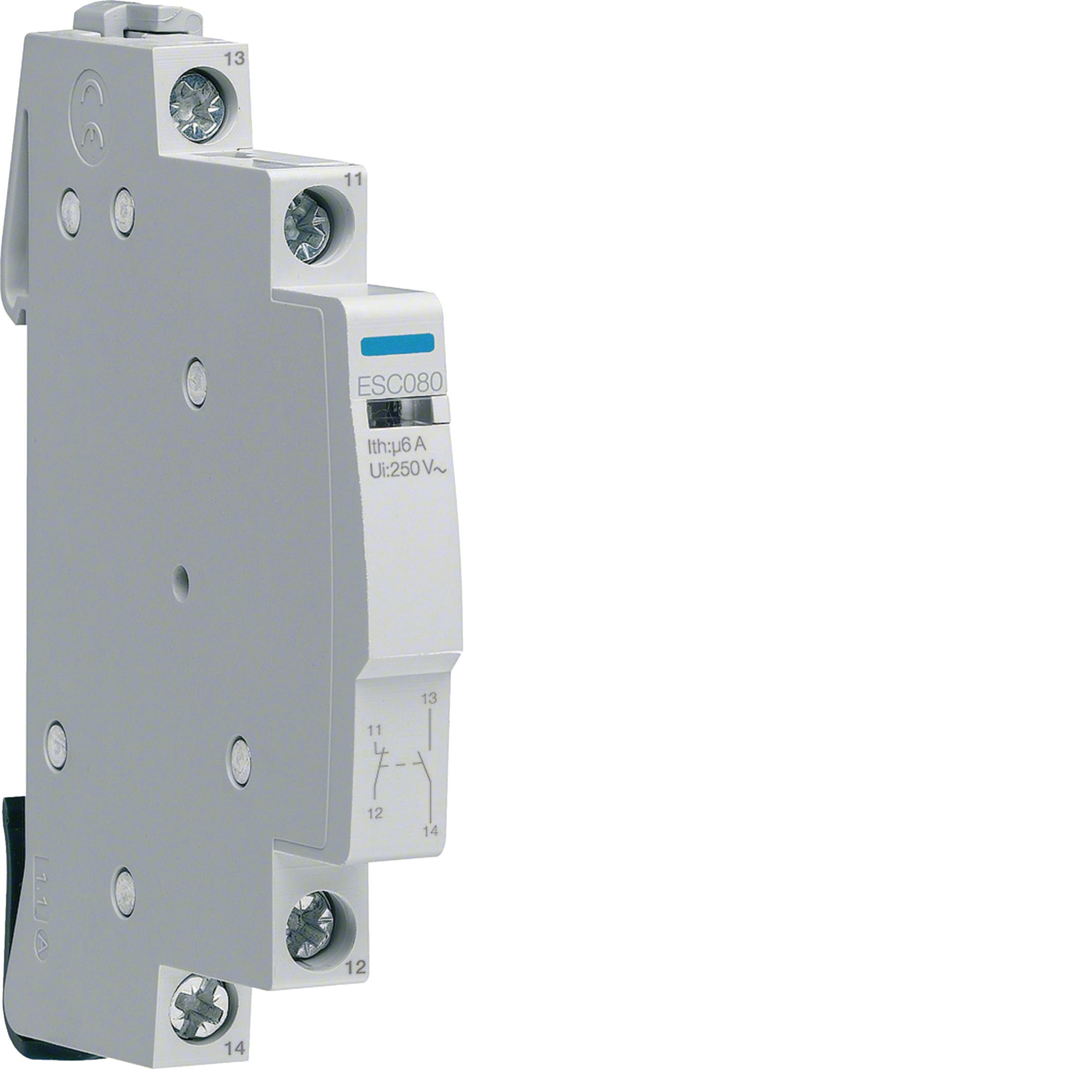 HAGER BOCCHIOTTI - Contatto ausiliario 1 NA + 1 NC 240 V AC 6 A 0.5 moduli DIN