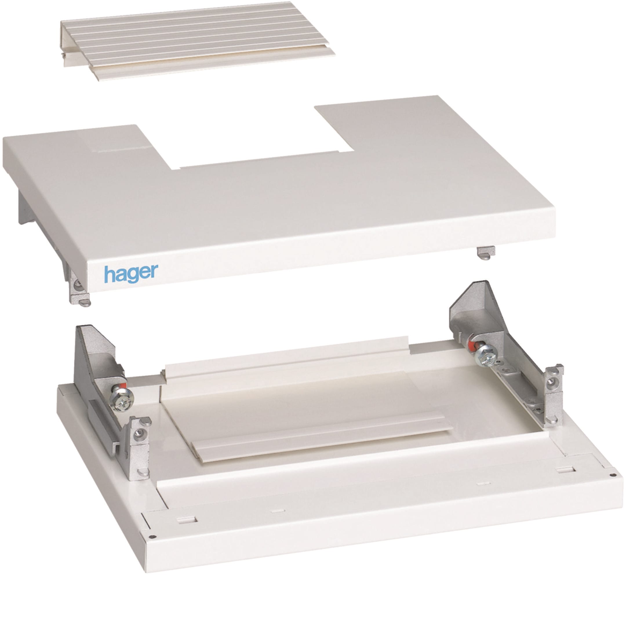 HAGER BOCCHIOTTI - Coppia di testate IP40 L620 RAL9010 quadro 4
