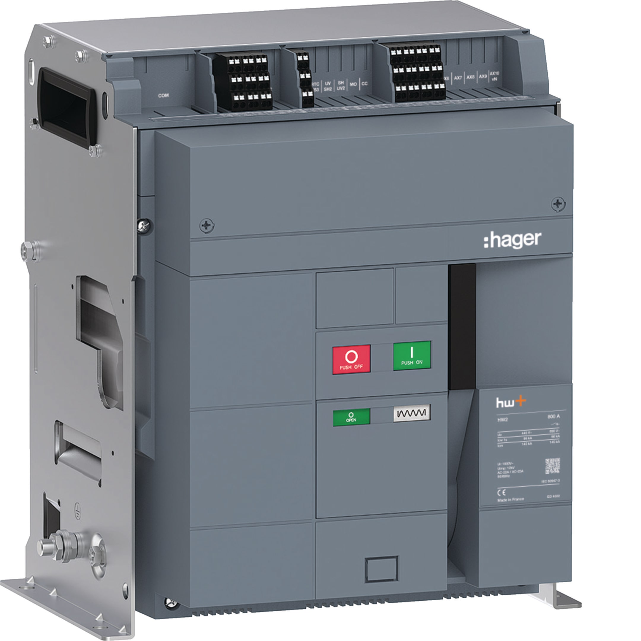 HAGER BOCCHIOTTI - Interruttore non automatico aperto hw+ HW2 800A 3P fisso