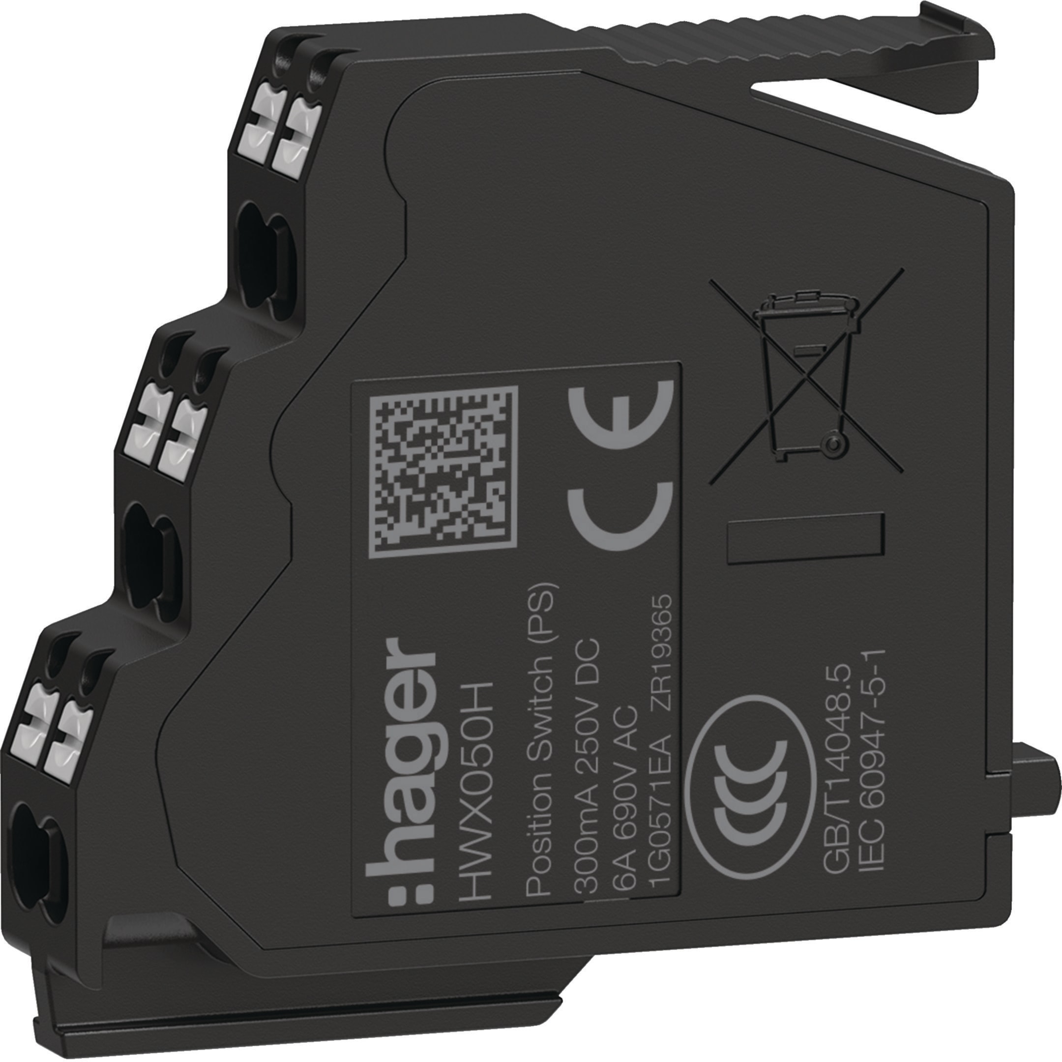 HAGER BOCCHIOTTI - Contatto di posizione per hw+ HW1/2/4/6 in versione estraibile