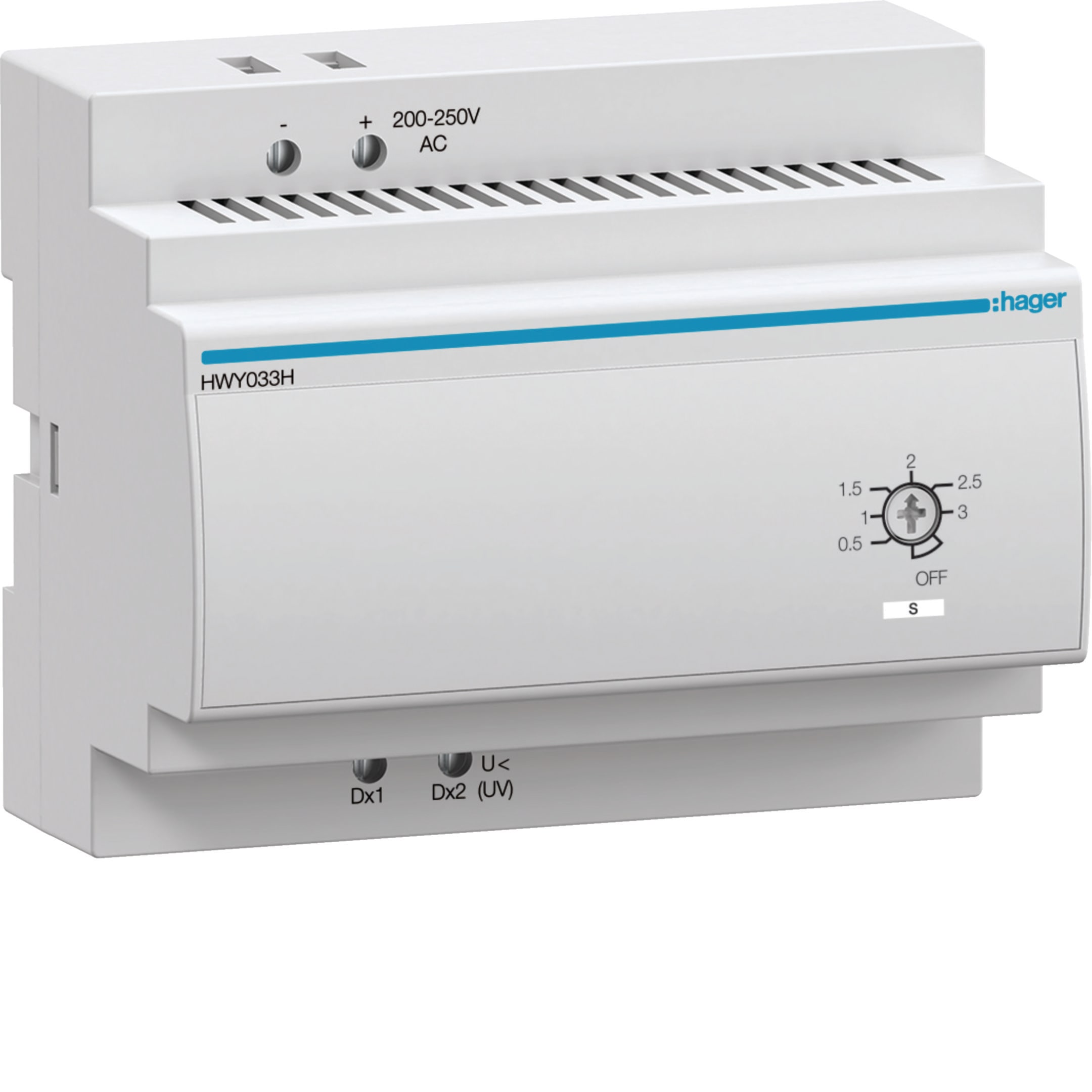 HAGER BOCCHIOTTI - Dispositivo ritardatore bobina minima tensione 200-250V AC/DC hw+