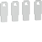 HAGER BOCCHIOTTI - Kit 4 attacchi anteriori dritti a morsetto per interruttore h3+ P160 4P