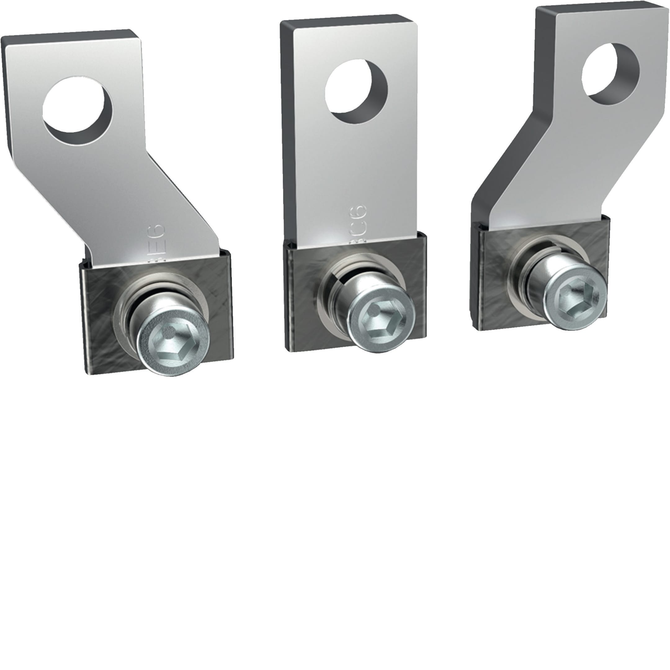 HAGER BOCCHIOTTI - Kit 3 attacchi anteriori divaricati per interruttore h3 x630, h3+ P630 3P 400A