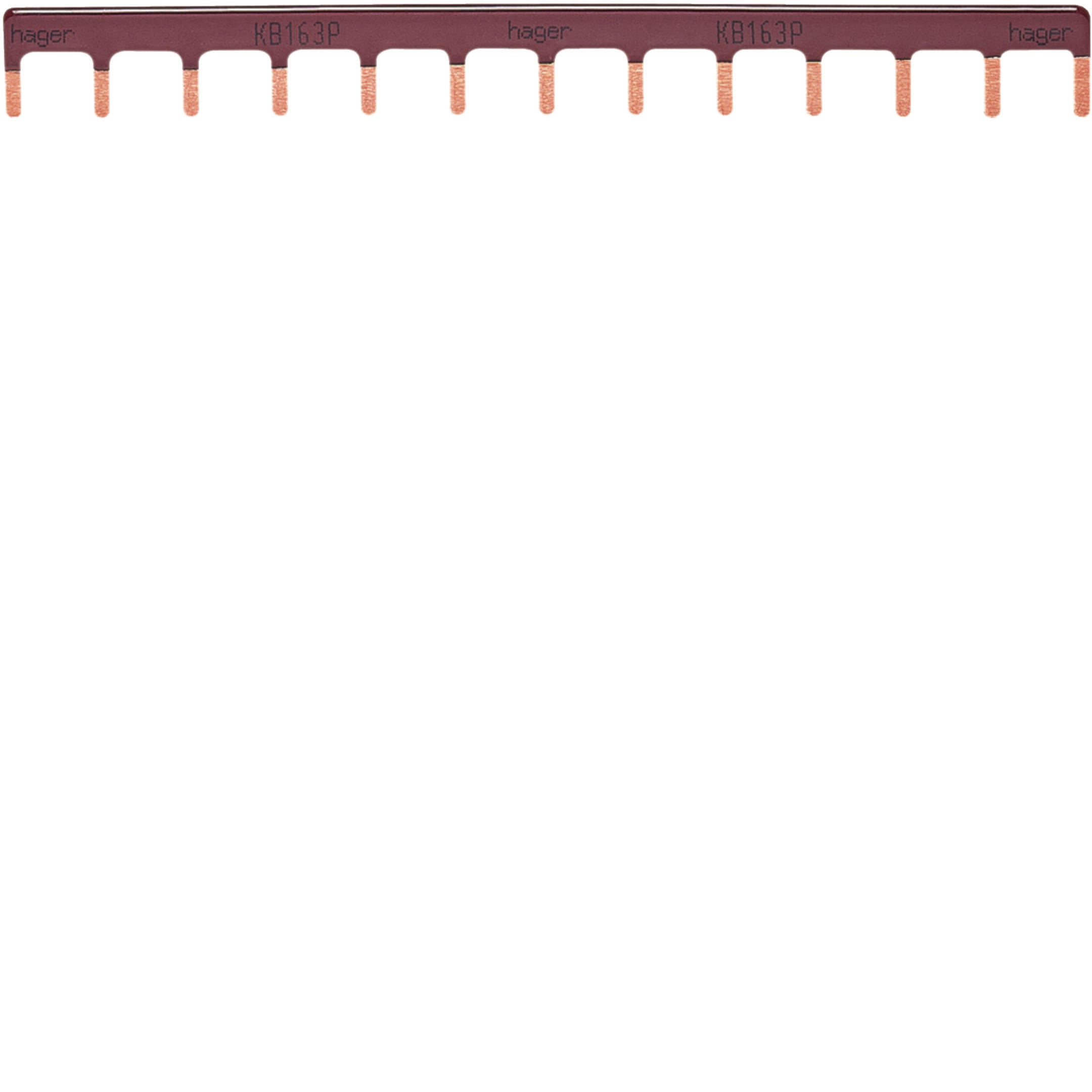 HAGER BOCCHIOTTI - Barretta di cablaggio 1P marrone 13 moduli DIN