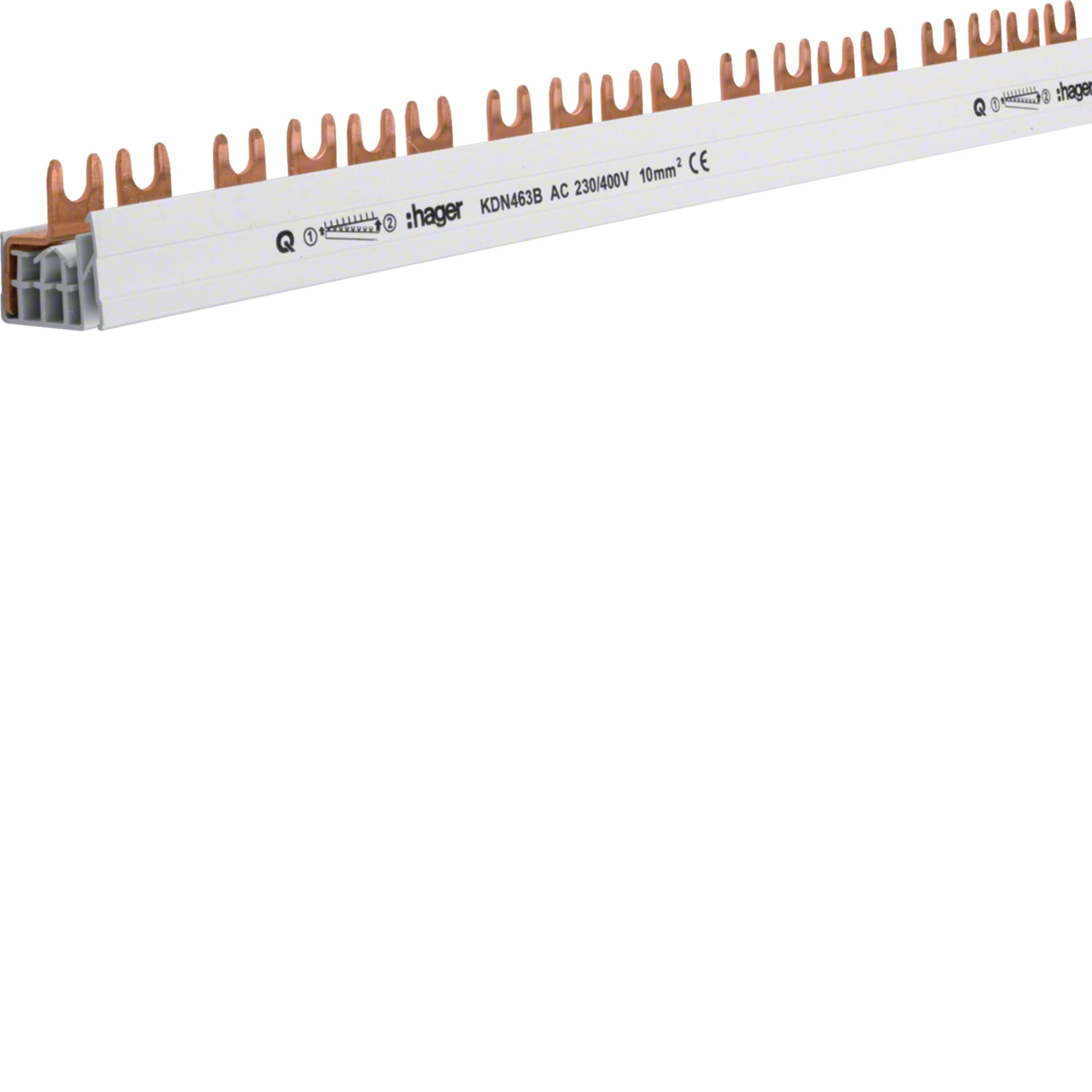 HAGER BOCCHIOTTI - barretta di cablaggio a forcella 4P 63A 1mt