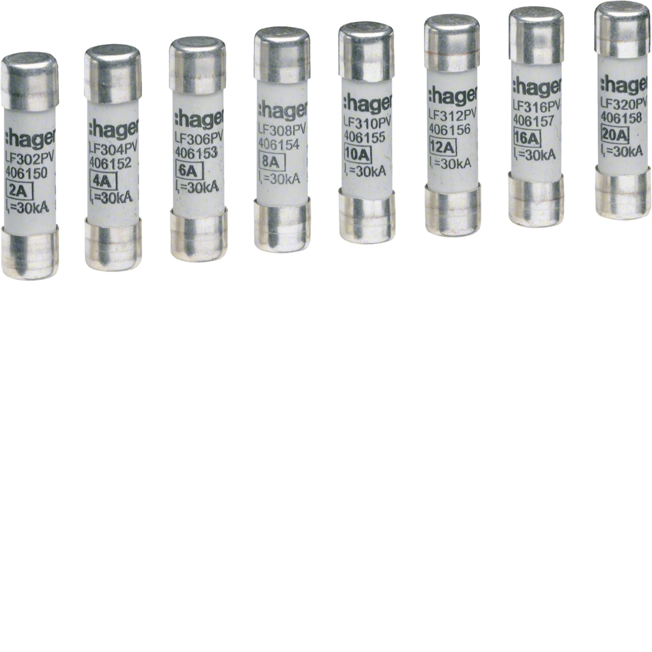 HAGER BOCCHIOTTI - Fusibile fotovoltaico 10.3x38 1A 1000 V DC