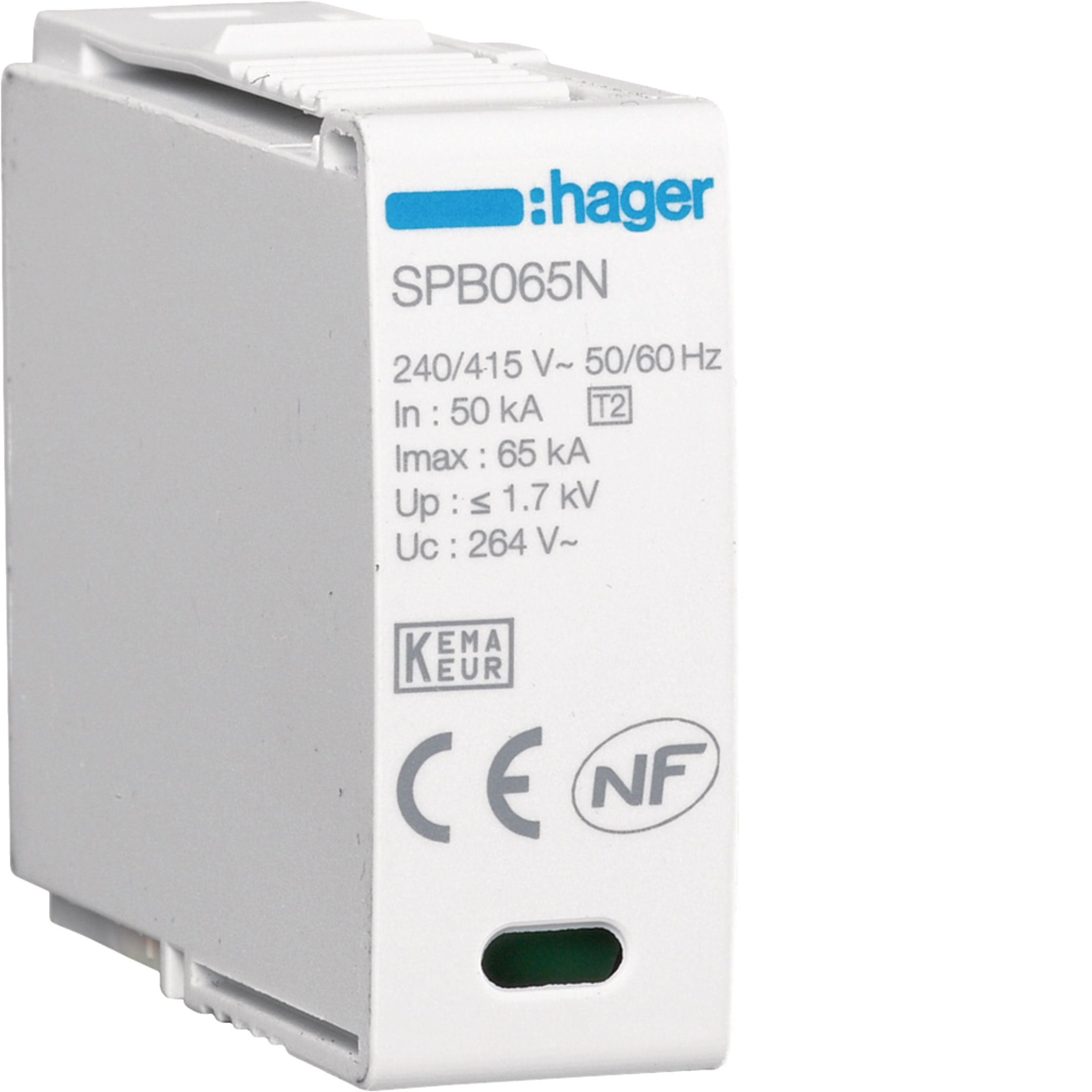 HAGER BOCCHIOTTI - Cartuccia N-PE Uc 260V In 20kA Imax 65kA Up 1,5kV