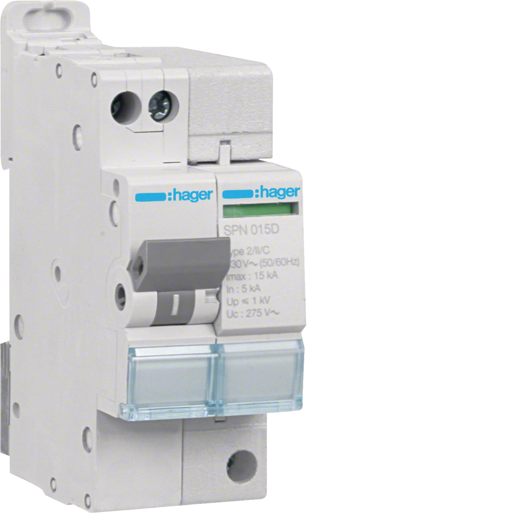 HAGER BOCCHIOTTI - SPD CL.II autoprotetto.15KA segnalazione finevita 2M