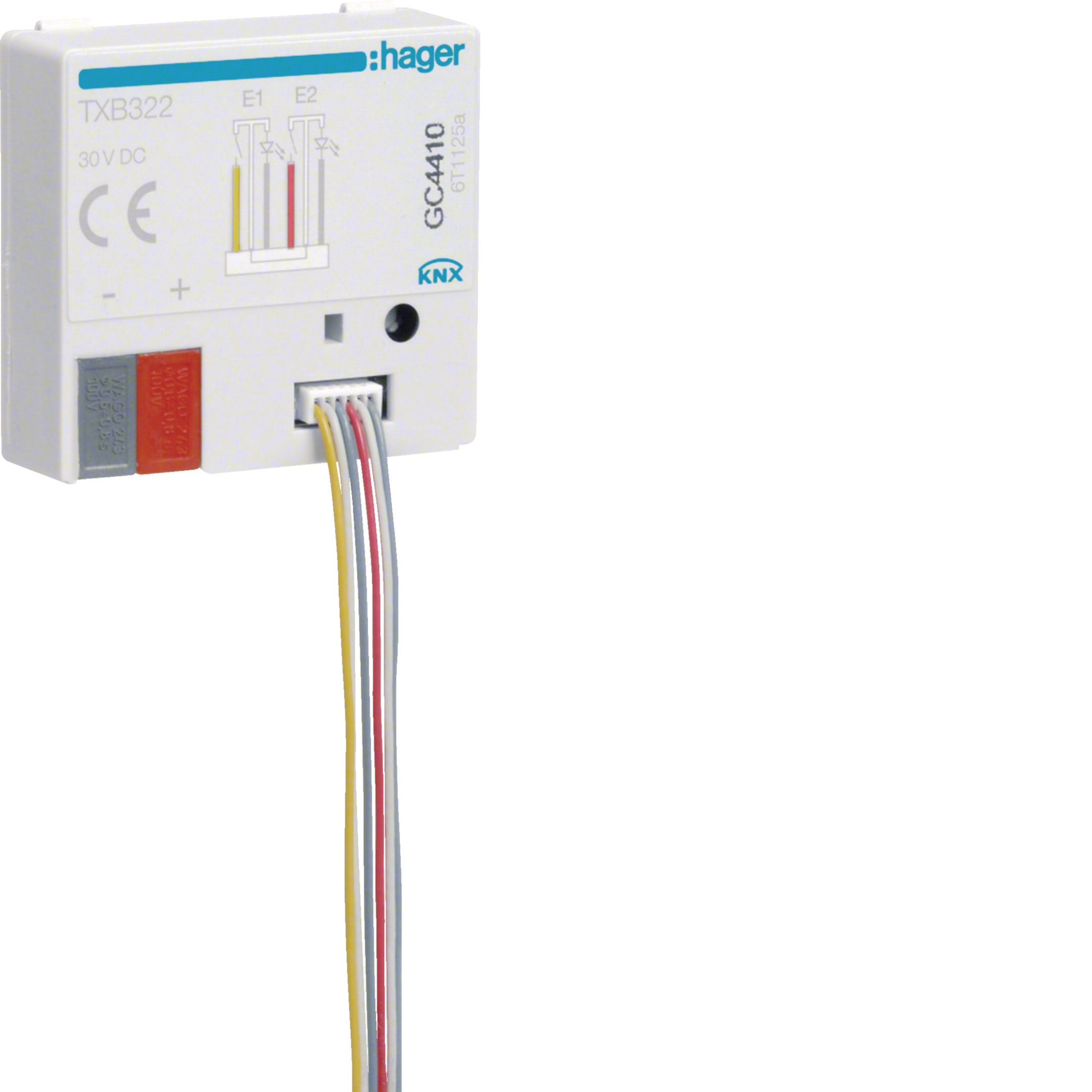 HAGER BOCCHIOTTI - Modulo ingresso KNX 2 ingressi liberi da potenziale + 2 uscite x led da incasso