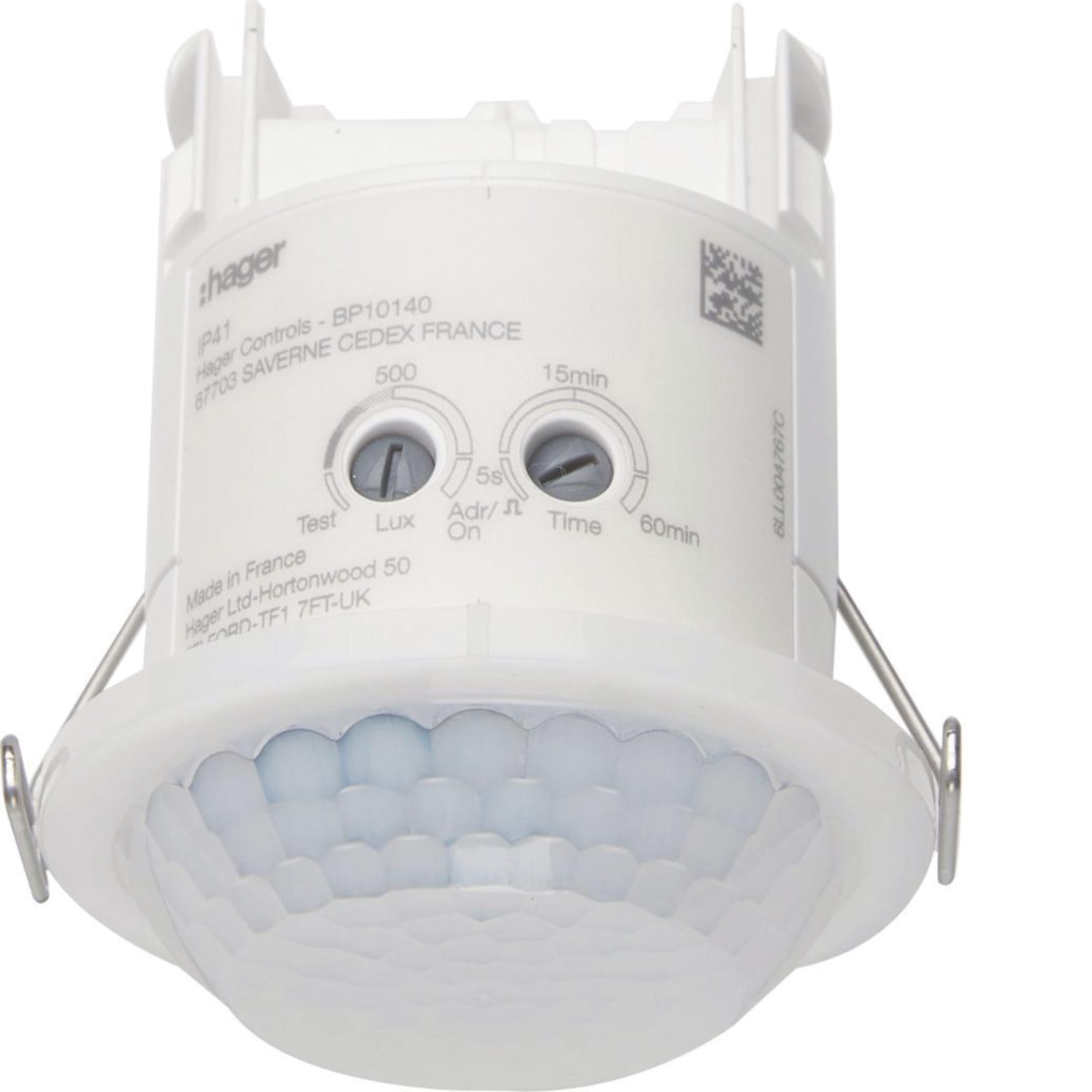 HAGER BOCCHIOTTI - Rilevatore di presenza e movimento mini KNX 360° a incasso rilevazione Ø10m