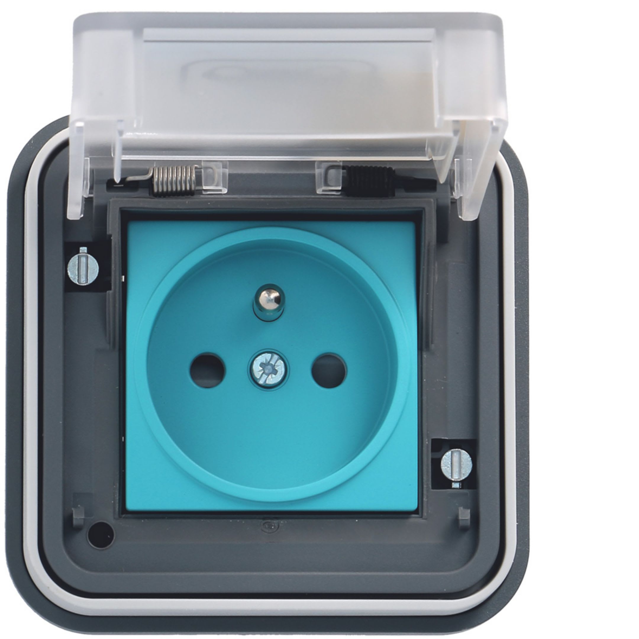 HAGER BOCCHIOTTI - Presa ricarica 2P+T grigia per veicoli elettrici IP55 incasso