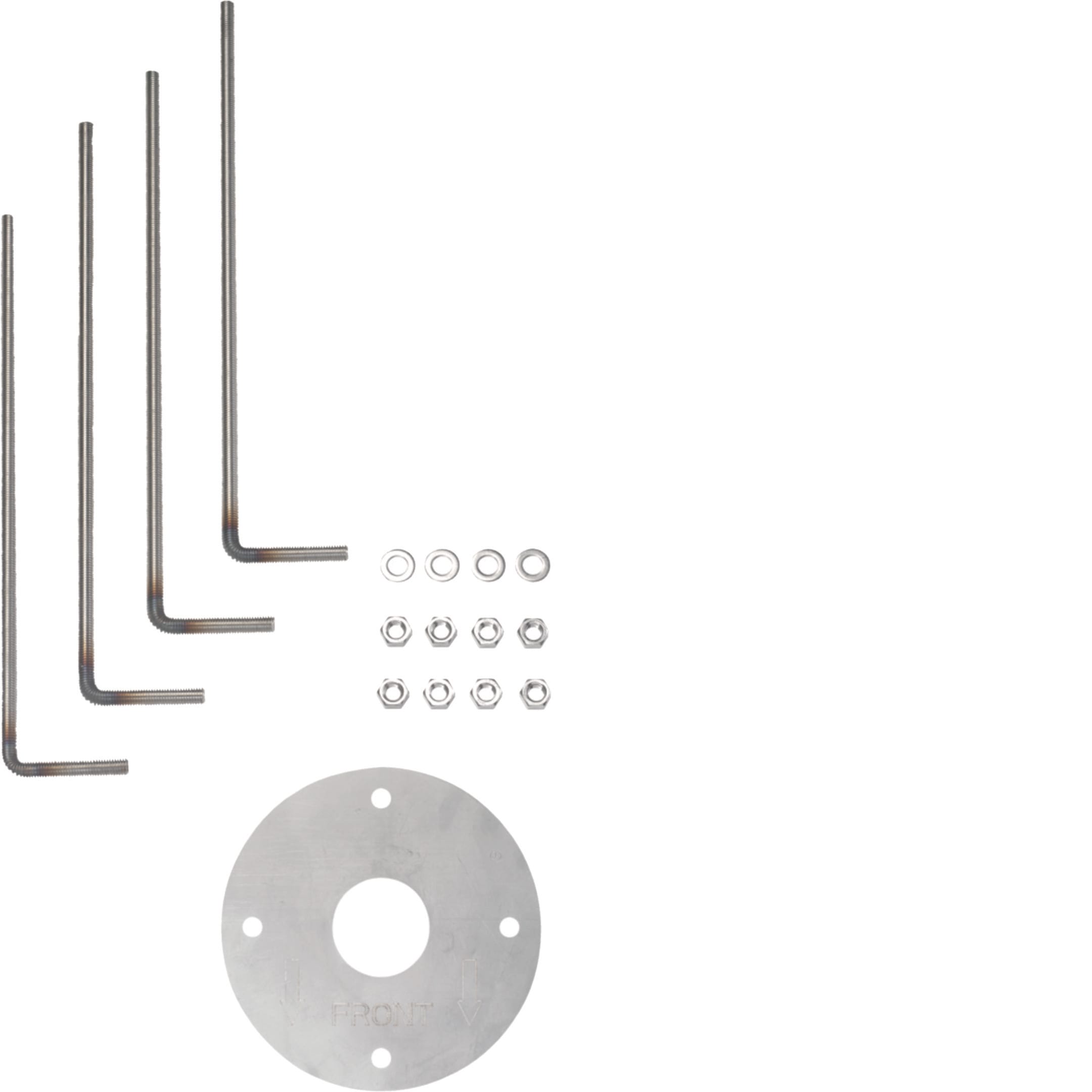 HAGER BOCCHIOTTI - Controzoccolo per palo di supporto XEVA130 e XEVA135 con zanche