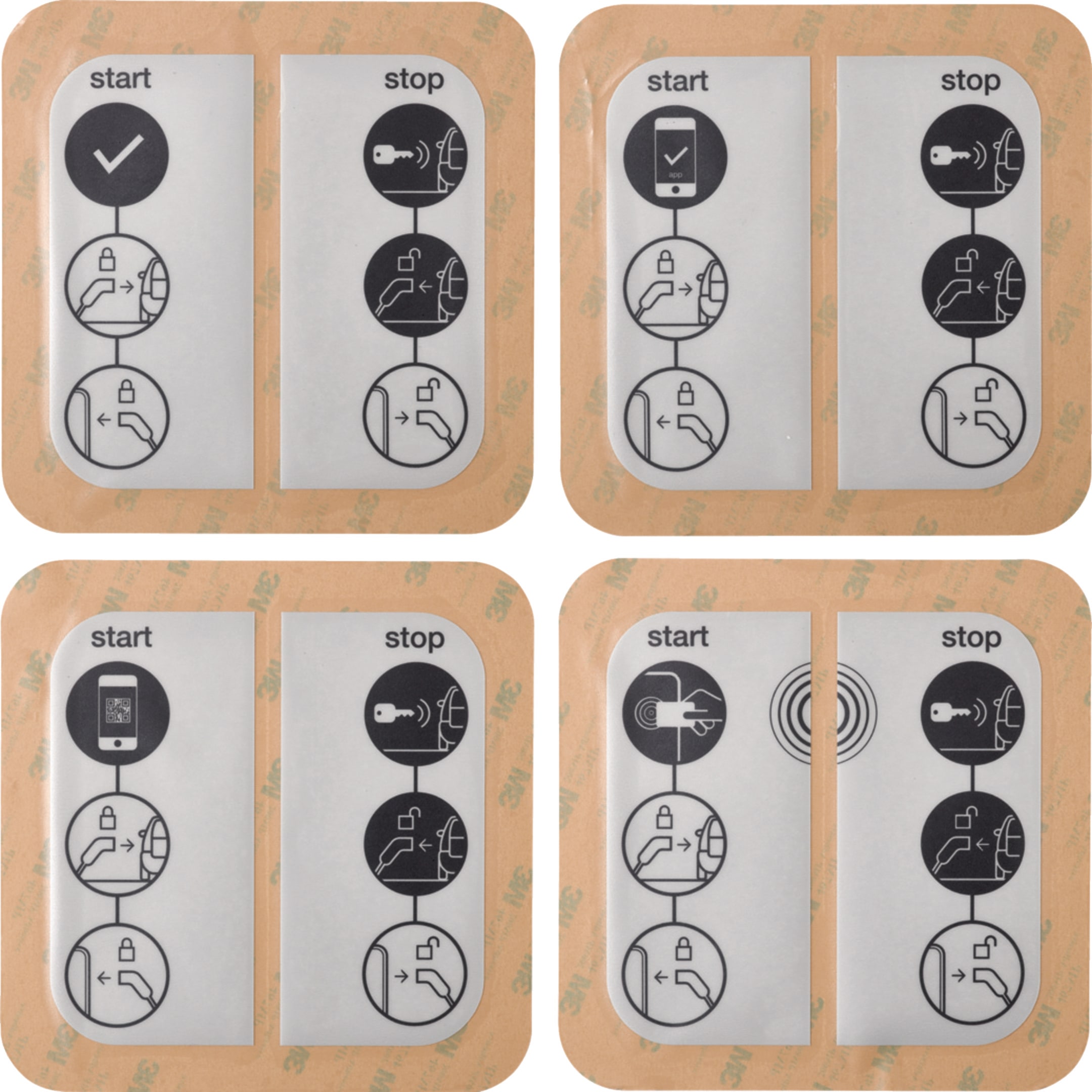 HAGER BOCCHIOTTI - Kit di adesivi frontali per stazioni di ricarica witty avanzate