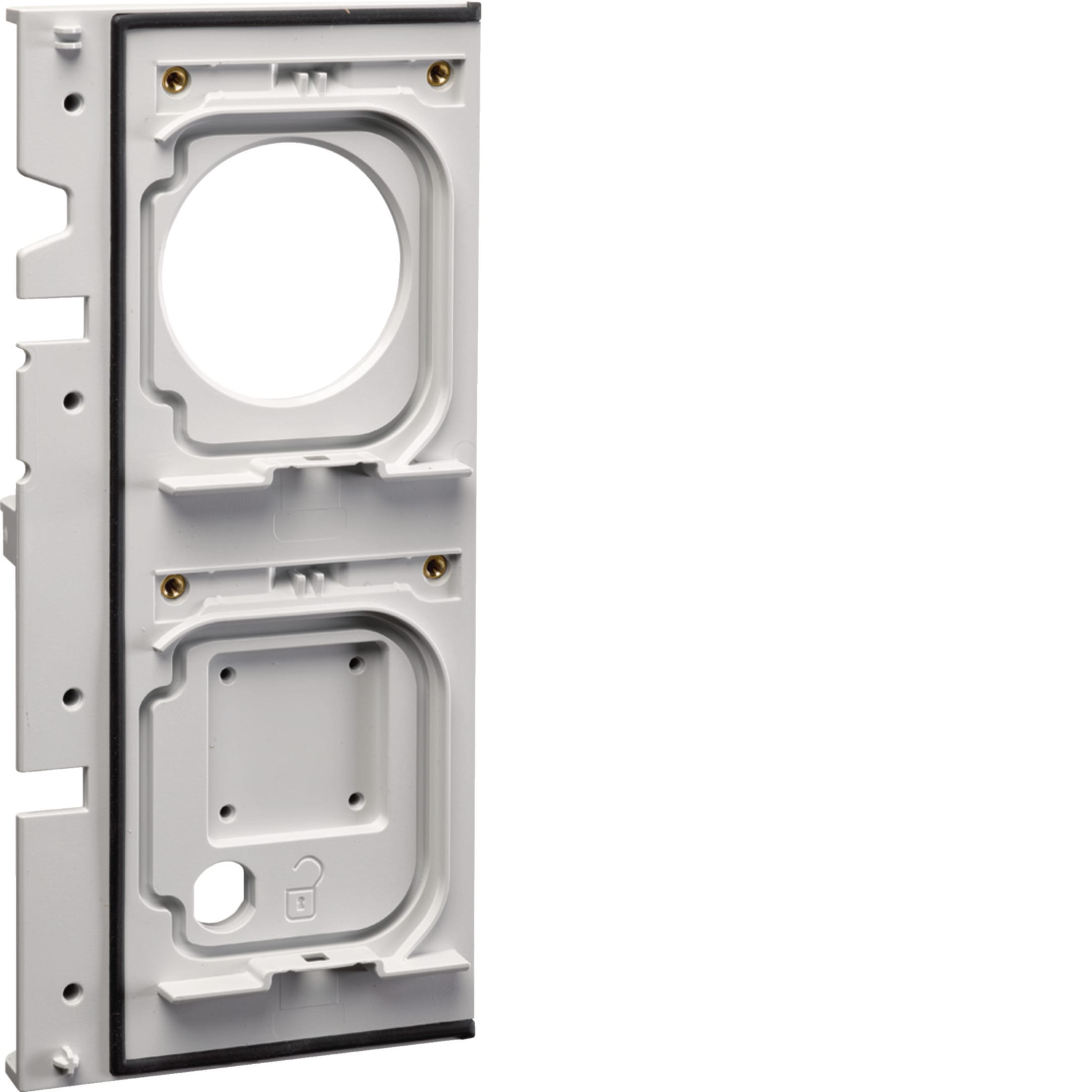 HAGER BOCCHIOTTI - Portapresa di ricambio grigio M3 con chiave per stazioni di ricarica witty start