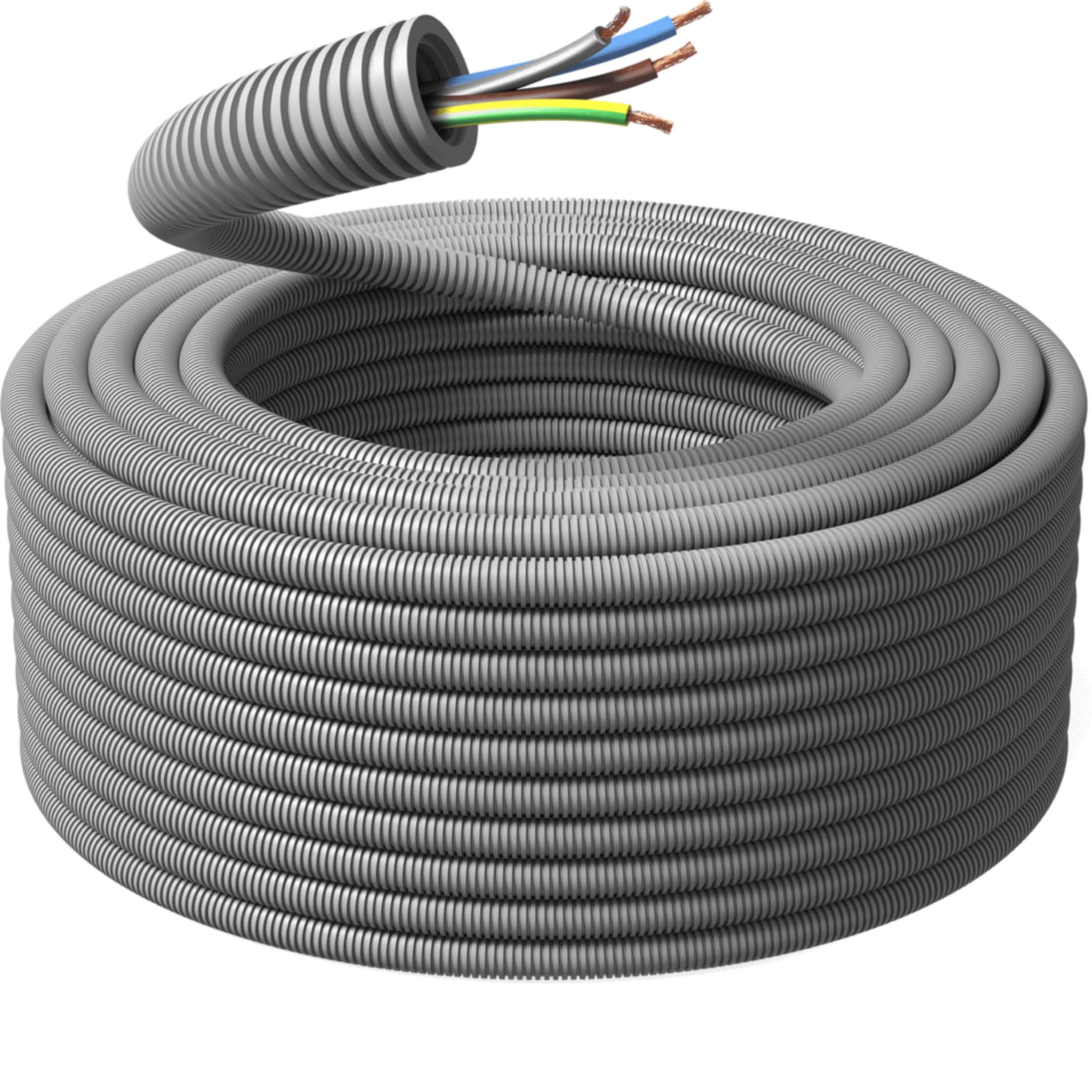 HAGER BOCCHIOTTI - Tubo ICTA20 preinfilato energia FS17 4x1,5 BLU-GRIGIO-MARRONE-GIALLO/VERDE