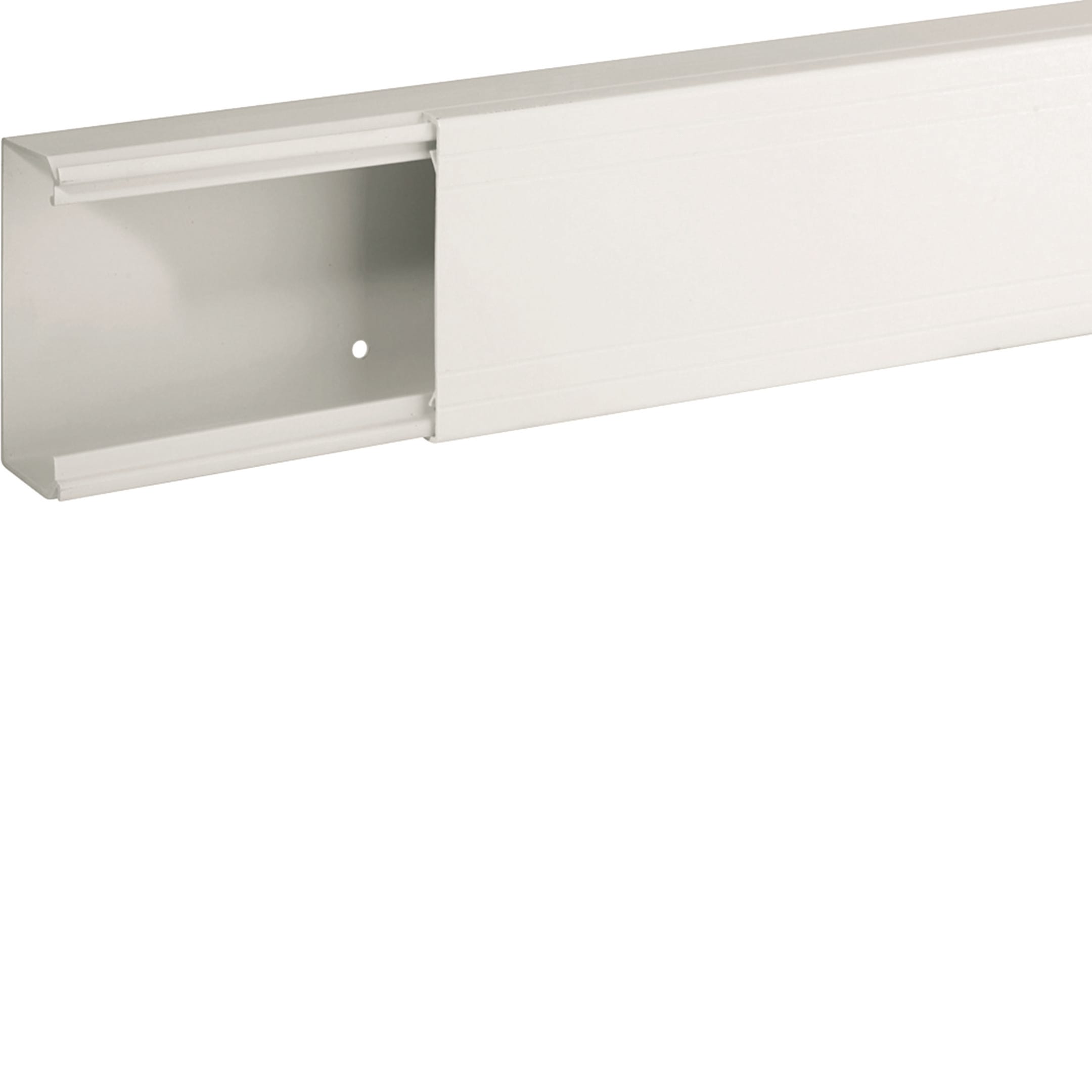 HAGER BOCCHIOTTI - Canale porta cavi con base piana bianco completo di coperchio TA-EN 80x40 W
