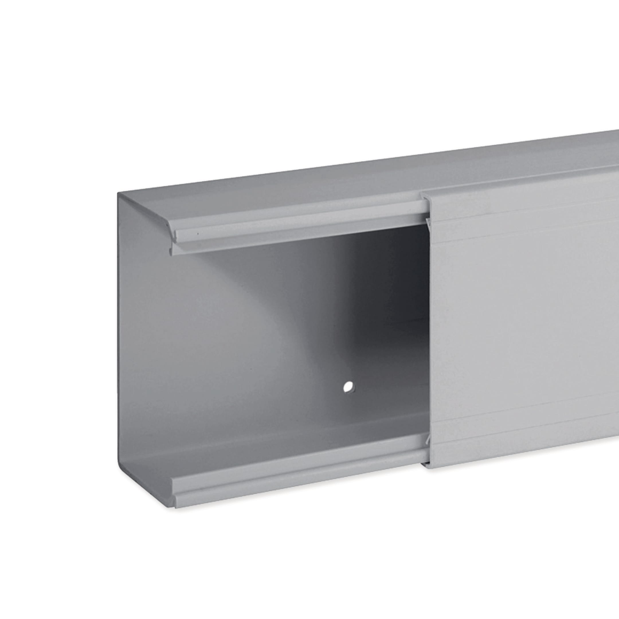HAGER BOCCHIOTTI - Canale porta cavi con base piana grigio completo di coperchio TA-EN 100x60 G