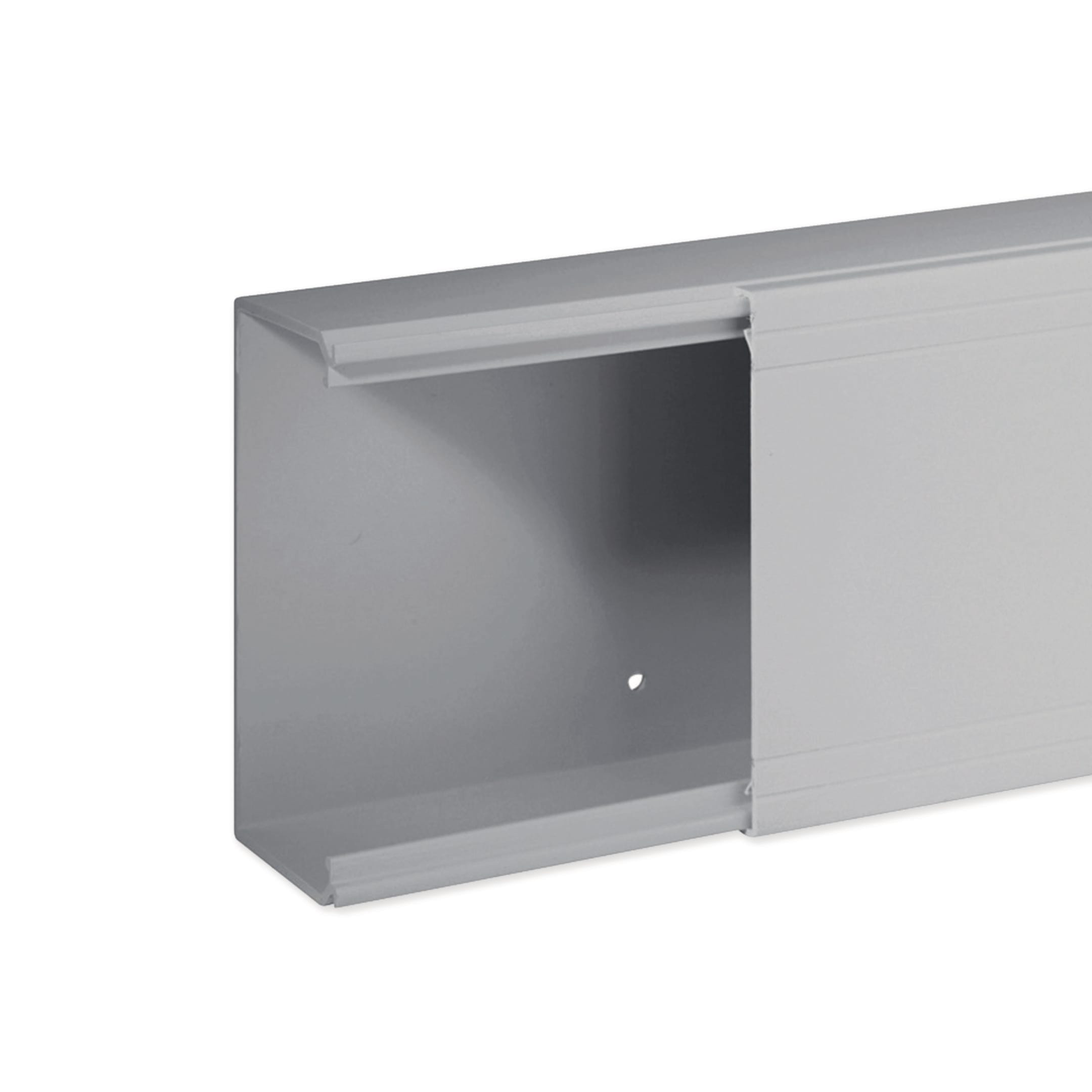 HAGER BOCCHIOTTI - Canale porta cavi con base piana grigio completo di coperchio TA-EN 120x60 G