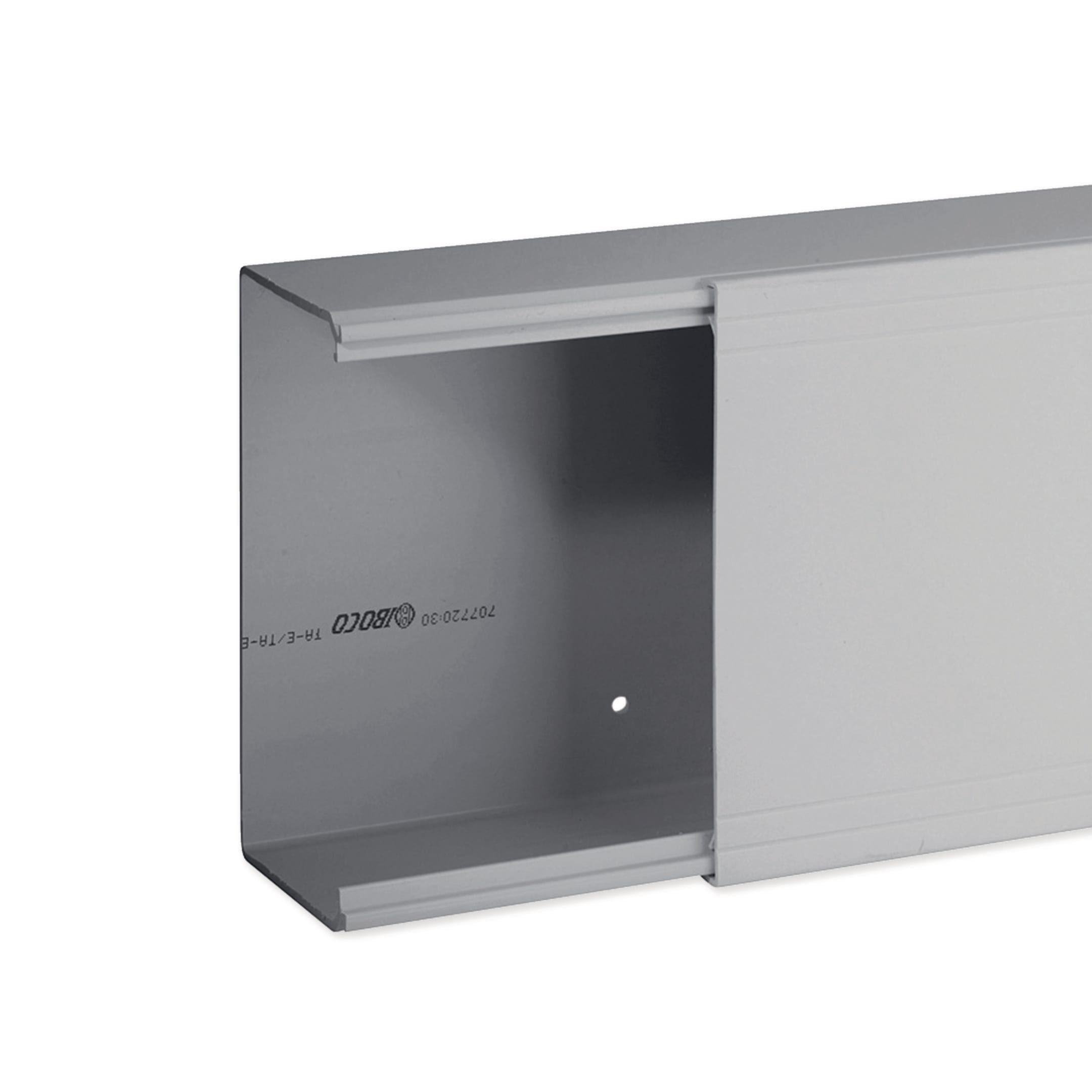 HAGER BOCCHIOTTI - Canale porta cavi con base piana grigio completo di coperchio TA-EN 150x80 G