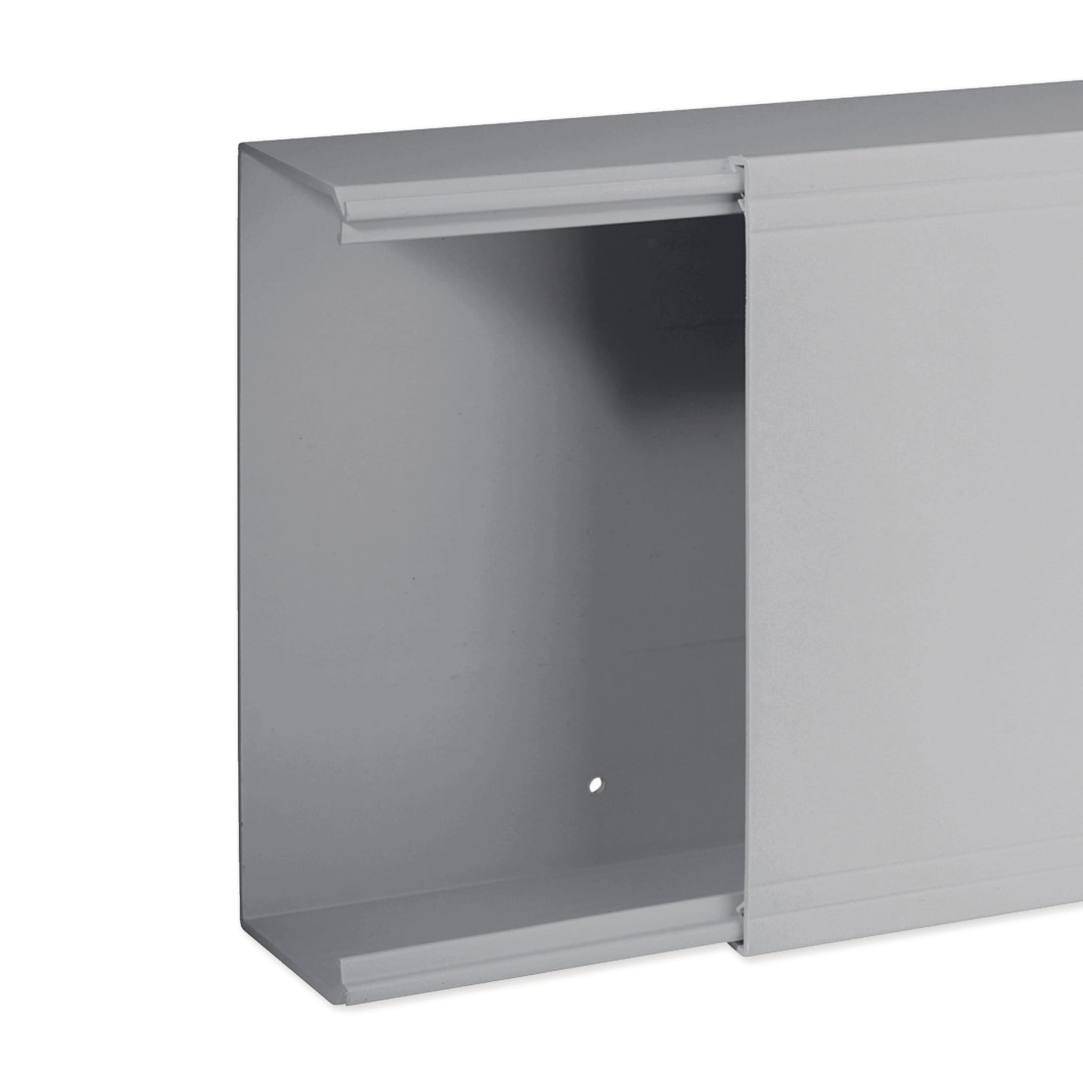 HAGER BOCCHIOTTI - Canale porta cavi con base piana grigio completo di coperchio TA-EN 200x80 G