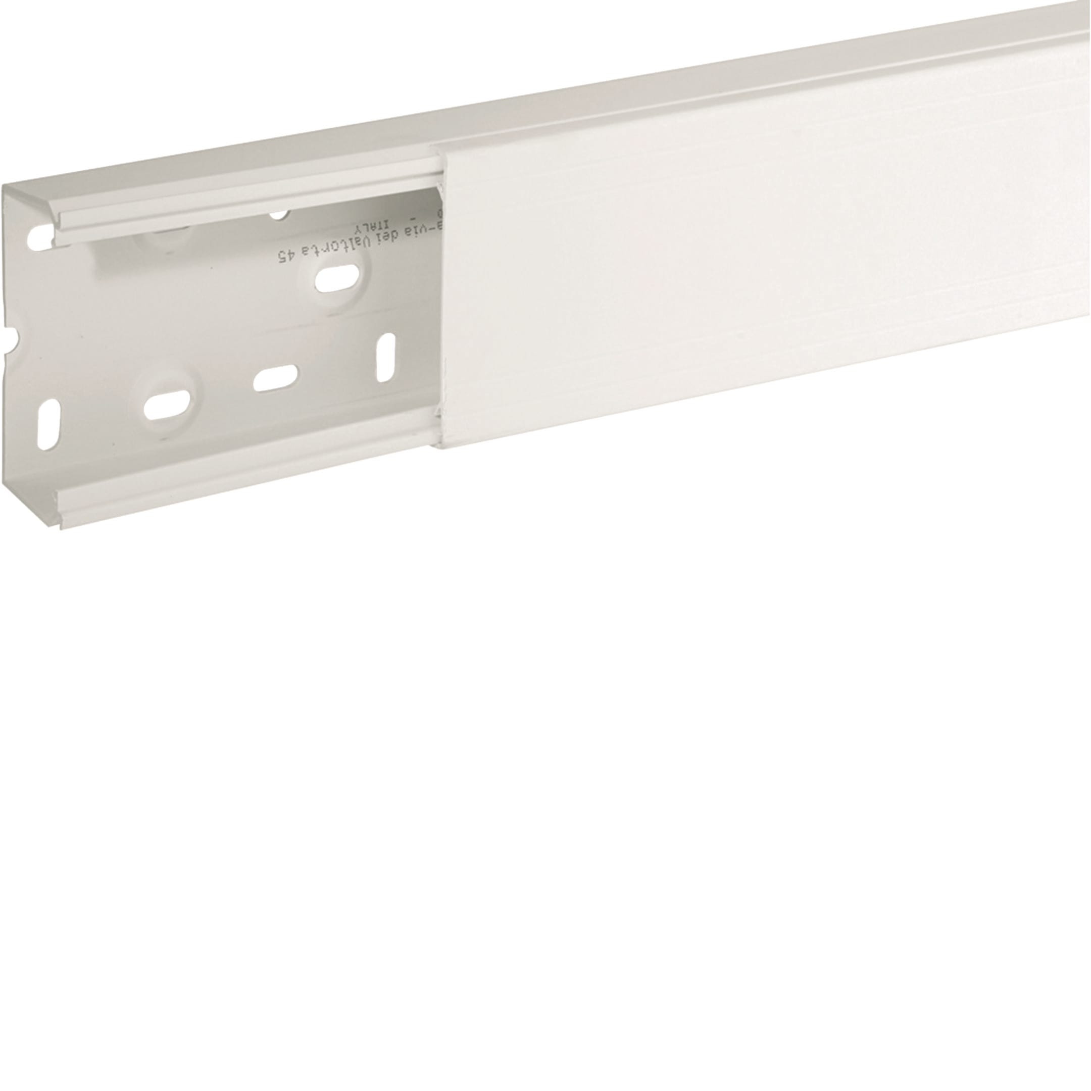 HAGER BOCCHIOTTI - Canale porta apparecchi e porta cavi bianco completo di coperchio TA-N 80x40 W