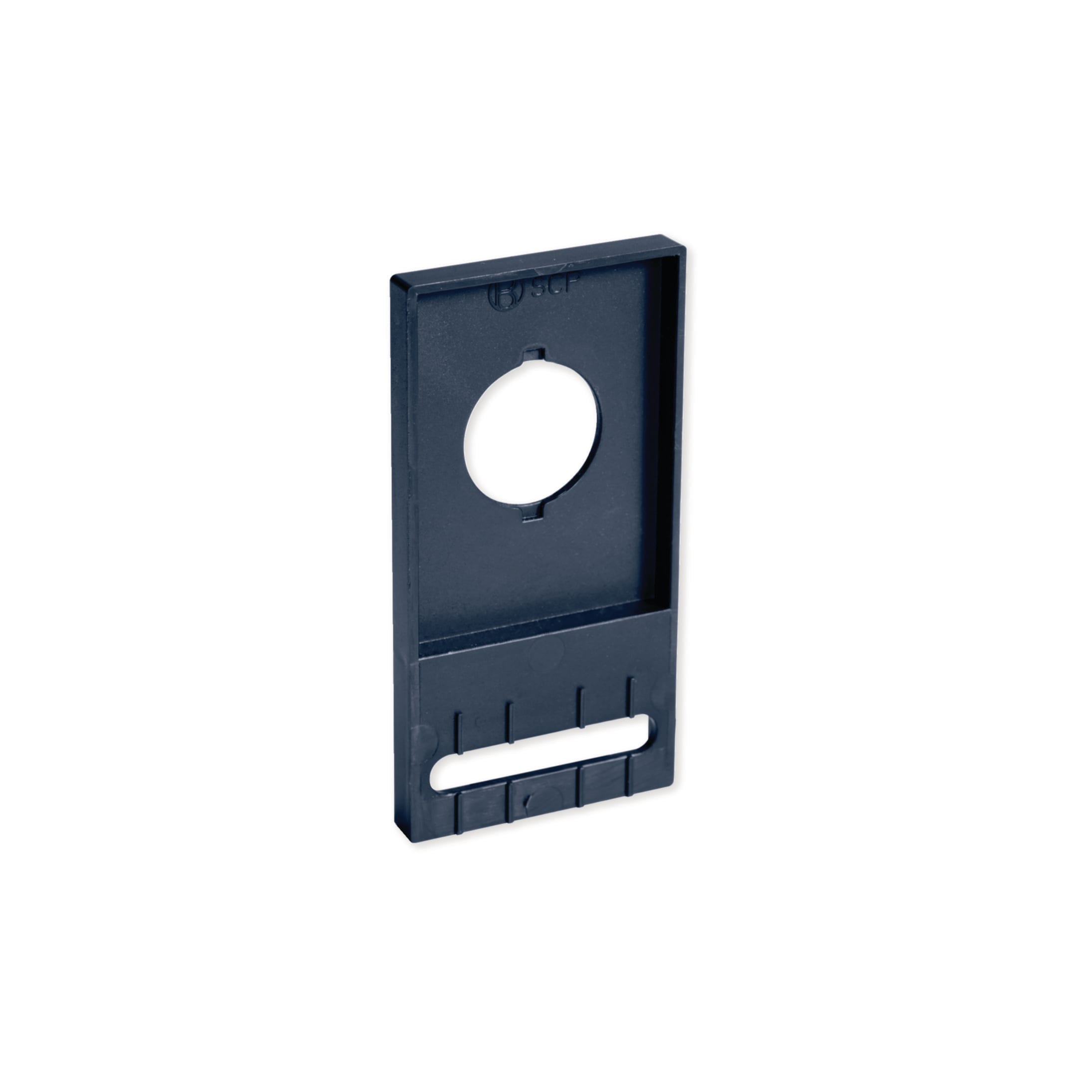 HAGER BOCCHIOTTI - Supporto canalette per cablaggio SCP per pulsante diametro 22,5mm nero ardesia