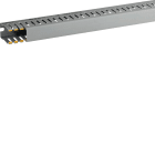 HAGER BOCCHIOTTI - Canaletta con coestruso morbido modulo 10 feritoia 4 grigio T1-EN 25x40 G