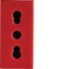 HAGER BOCCHIOTTI - Presa bivalente P17/11 Pepita rossa PRS BIV.2P+T 16A R