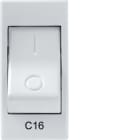 HAGER BOCCHIOTTI - Interruttore automatico magnetotermico bianco 1P+N C16 3KA 230V linea Pepita