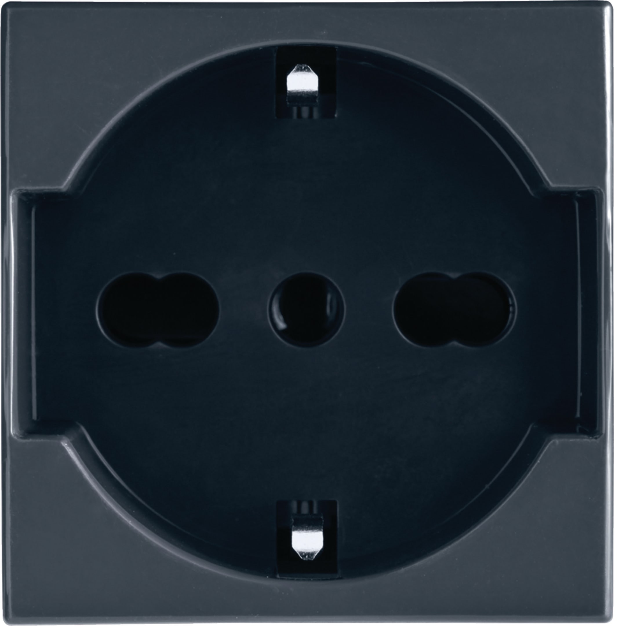 HAGER BOCCHIOTTI - PRS SCH.2P+T 16A BK Presa schuko/bivalente Pepita NERO