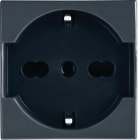 HAGER BOCCHIOTTI - PRS SCH.2P+T 16A BK Presa schuko/bivalente Pepita NERO
