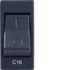 HAGER BOCCHIOTTI - Interruttore automatico magnetotermico nero 1P+N C16 3KA 230V linea Pepita
