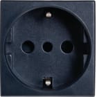 HAGER BOCCHIOTTI - Presa schuko P30 Pepita nera PRS SCHUKO 2P+T 16A BK