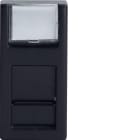 HAGER BOCCHIOTTI - Connettore toolless per cablaggio dati Pepita nero CONN. RJ45 TL 6 UTP BK