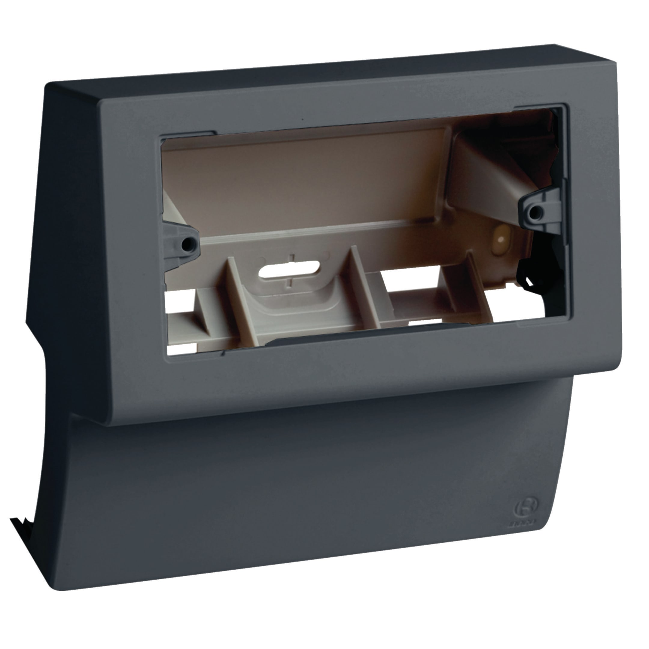 HAGER BOCCHIOTTI - Scatola porta apparecchi universale 4-3 moduli linea TCN nero ardesia SCNI 4-3 A